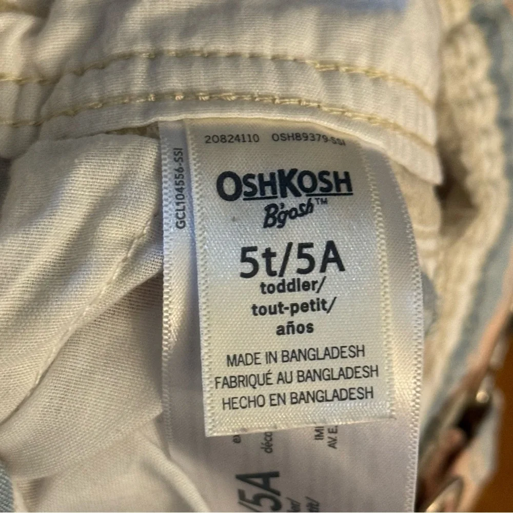 OshKosh B'gosh Kids Pastel Striped Overalls Girls Size 5T